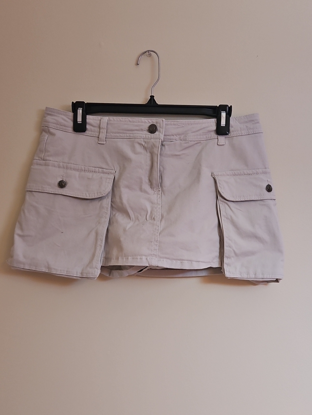 refuge Beige Cargo Mini Skort